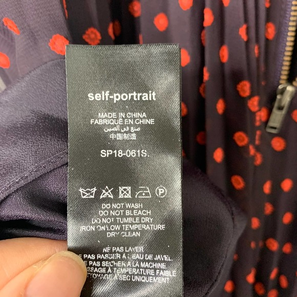 Self Portrait Plumetis Off Shoulder Mini Dress Womens US4 - Picture 14 of 14